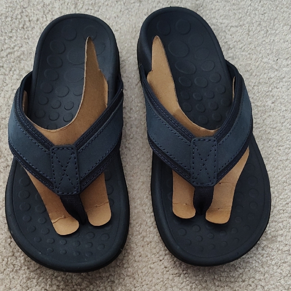 Vionic Navy and Black Flip Flop Sandals - Picture 3 of 4